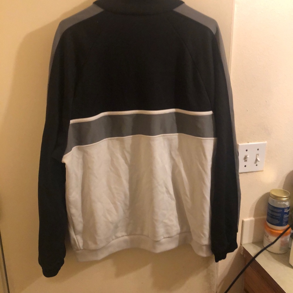 Puma Jacket Mens Full Zip Gray Black White Size XL